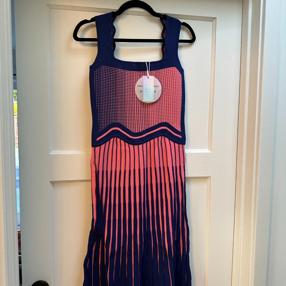 PH5 Parlor Wavy Tank Dress (Pink/Blue) — M, unworn and new w/ tags